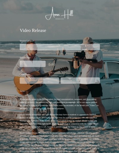 Video release form