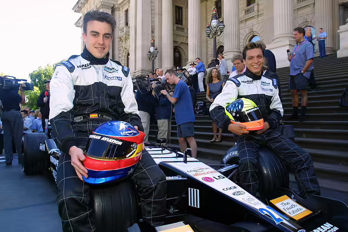 Fernando Alonso and Tarso Marques Minardi team