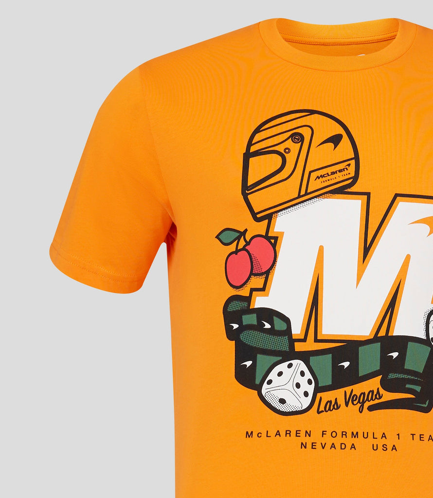 McLaren F1 Men's Special Edition Las Vegas GP T-Shirt - Papaya T-shirts McLaren-Castore 