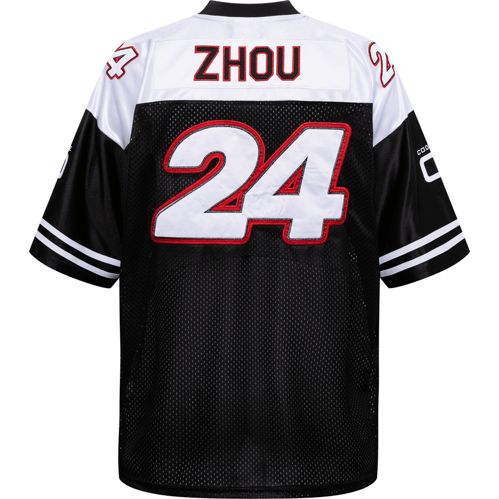 Alfa Romeo Racing F1 Special Edition USA Austin GP Zhou Guanyu #24 Football Jersey Jersey Black